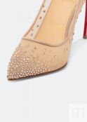 Туфли CHRISTIAN LOUBOUTIN Follies Strass 100 pumps, бежевый 3180466F065 | Beige фото 3