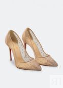 Туфли CHRISTIAN LOUBOUTIN Follies Strass 100 pumps, бежевый 3180466-F065 | Beige фото 2