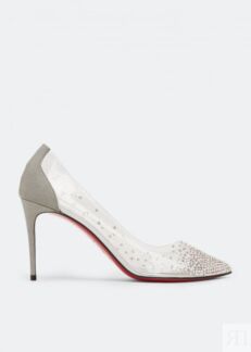 Туфли CHRISTIAN LOUBOUTIN Degrastrass 85 pumps , серебряный