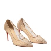 Туфли CHRISTIAN LOUBOUTIN Follies strass 85 pumps, бежевый 1190715F065 | Beige фото 2