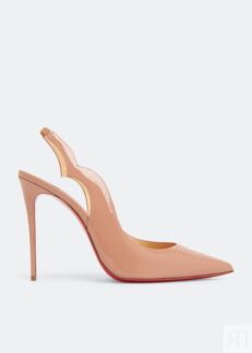 Туфли CHRISTIAN LOUBOUTIN Hot Chick 100 sling pumps, бежевый