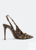 Туфли DOLCE&GABBANA Kim calfskin pumps, животный принт CG0621AM568HA93M | Animal print фото 4