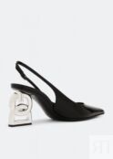 Туфли DOLCE&GABBANA Polished slingbacks pumps, черный CG0599A103780999 | Black фото 4