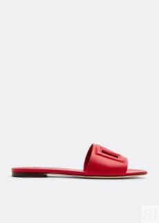 Шлепанцы DOLCE&GABBANA DG flat slides, красный