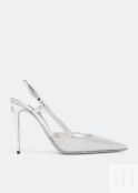 Туфли DOLCE&GABBANA Kim satin slingback pumps, серебряный CG0659AN1918E744 | Silver фото 1