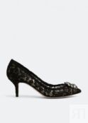 Туфли DOLCE&GABBANA Embellished lace pumps, черный CD0066AL19880999 | Black фото 1