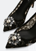 Туфли DOLCE&GABBANA Embellished lace pumps, черный CD0066AL19880999 | Black фото 3