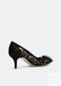 Туфли DOLCE&GABBANA Embellished lace pumps, черный CD0066AL19880999 | Black фото 4