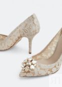 Туфли DOLCE&GABBANA Bellucci pumps, белый CD0101AL19880005 | White фото 3