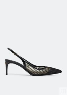 Туфли DOLCE&GABBANA Mesh slingback pumps, черный