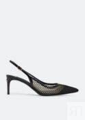 Туфли DOLCE&GABBANA Mesh slingback pumps, черный CG0632AG8838B956 | Black фото 1