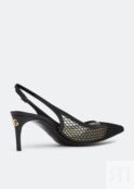 Туфли DOLCE&GABBANA Mesh slingback pumps, черный CG0632AG8838B956 | Black фото 4