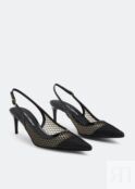 Туфли DOLCE&GABBANA Mesh slingback pumps, черный CG0632AG8838B956 | Black фото 5