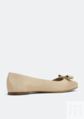 Балетки FERRAGAMO Vara bow ballet flats, бежевый