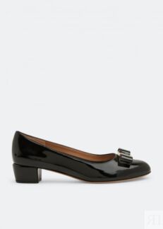 Туфли FERRAGAMO Vara bow pumps, черный