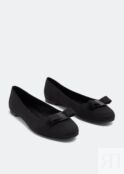 Балетки FERRAGAMO Vara bow ballet flats, черный