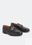 Лоферы FERRAGAMO Gancini mule loafers, черный