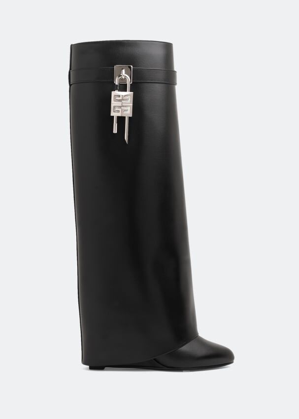 Ботинки GIVENCHY Shark Lock pant boots, черный BE702NE1NG001 | Black фото 1