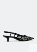 Туфли GUCCI GG slingback pumps, черный 675829F13A01000 | Black фото 3