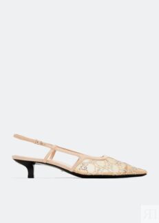 Туфли GUCCI GG slingback pumps, розовый