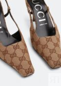 Туфли GUCCI GG sling-back pumps, бежевый 675420KY9809763 | Beige фото 2