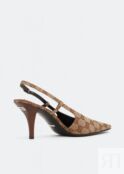 Туфли GUCCI GG sling-back pumps, бежевый 675420KY9809763 | Beige фото 3