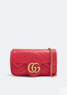 Сумка кросс-боди GUCCI GG Marmont super mini bag, красный