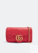 Сумка кросс-боди GUCCI GG Marmont super mini bag, красный 476433DTDHT6832 | Red фото 1