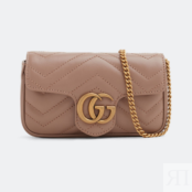 Сумка кросс-боди GUCCI GG Marmont super mini, розовый 476433DTDCT5729 | Pink фото 2