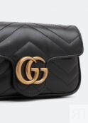 Сумка кросс-боди GUCCI GG Marmont super mini, черный 476433DTDCT1000 | Black фото 2