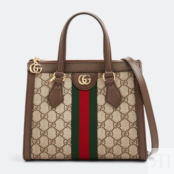 Сумка-тоут GUCCI Ophidia small GG tote, коричневый