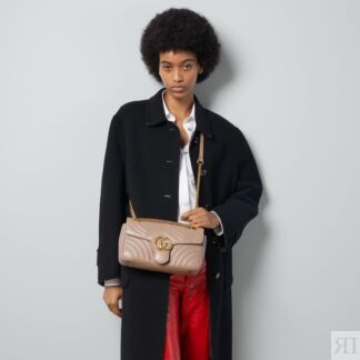 Сумка GUCCI GG Marmont small shoulder, розовый