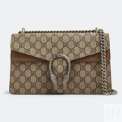 Сумка GUCCI Dionysus small GG shoulder, коричневый