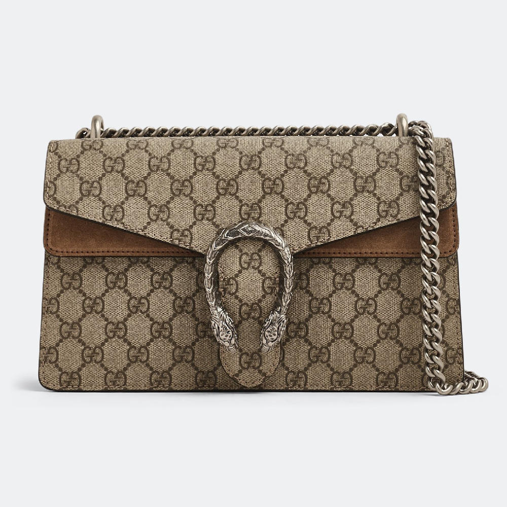 Сумка GUCCI Dionysus small GG shoulder, коричневый