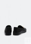 Лоферы GUCCI Horsebit leather loafers, черный
