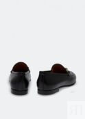 Лоферы GUCCI Jordan leather loafers, черный