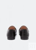 Лоферы GUCCI Web leather loafers, черный