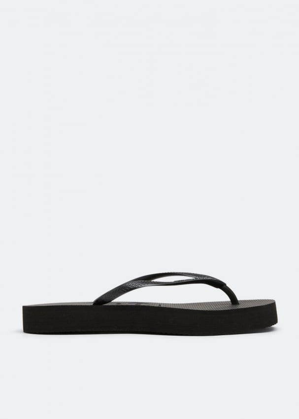 Шлепанцы HAVAIANAS Slim flatform flip flops, черный