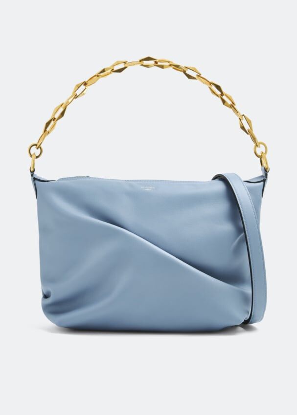 Сумка-хобо JIMMY CHOO Diamond Soft small hobo bag, синий J000158330 | Blue фото 1