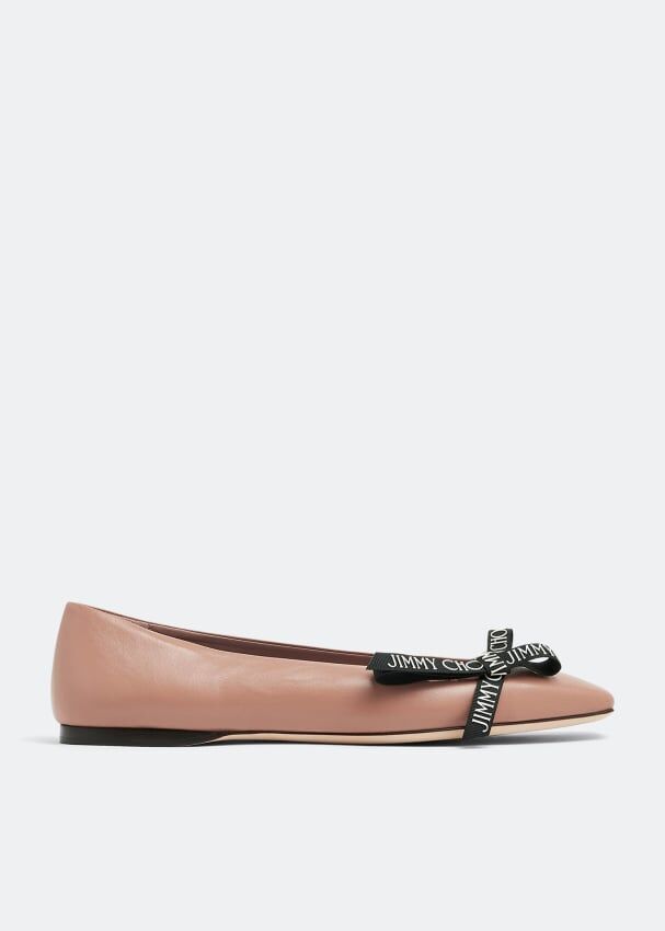 Балетки JIMMY CHOO Veda ballet flats, розовый