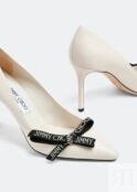 Туфли JIMMY CHOO Romy 85 pumps, белый J000158120 | White фото 3