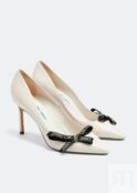 Туфли JIMMY CHOO Romy 85 pumps, белый J000158120 | White фото 5