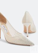 Туфли JIMMY CHOO Love 85 pumps, белый J000148612 | White фото 3