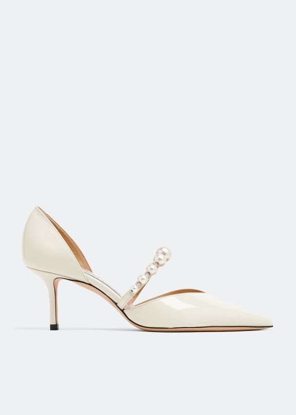 Туфли JIMMY CHOO Aurelie 65 pumps, белый J000143364 | White фото 1