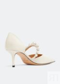 Туфли JIMMY CHOO Aurelie 65 pumps, белый J000143364 | White фото 4