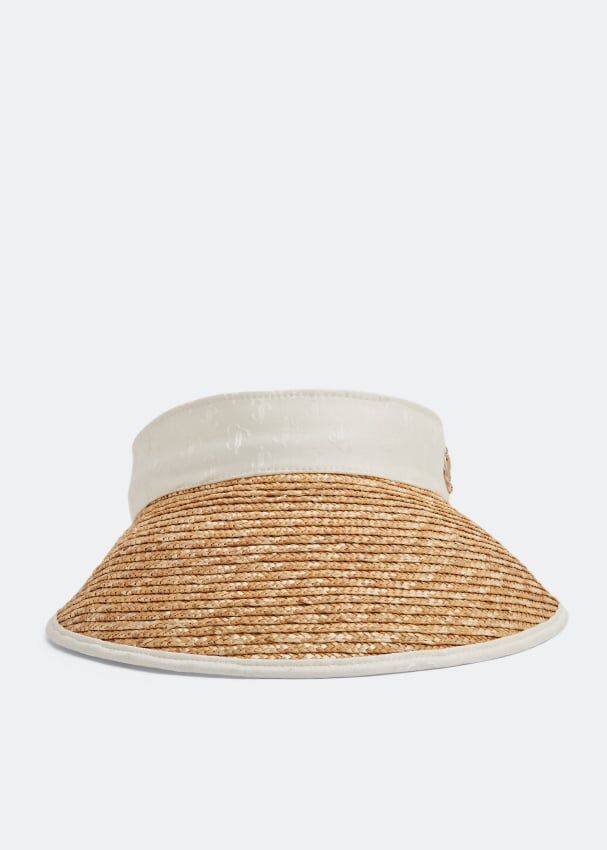 Шляпа JIMMY CHOO Ondine visor, белый J000154878 | White фото 1