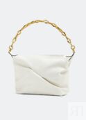 Сумка-хобо JIMMY CHOO Diamond Soft small hobo bag, белый