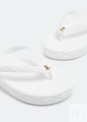 Шлепанцы JIMMY CHOO Diamond flip flops, белый