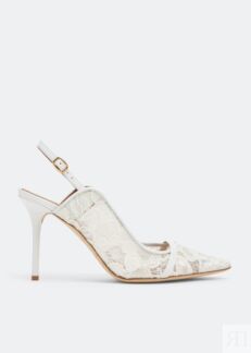 Туфли MALONE SOULIERS Marion slingback pumps, белый