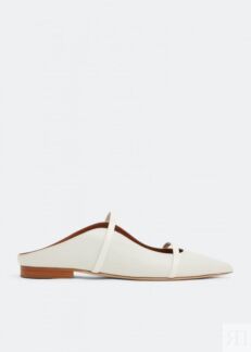 Мюли MALONE SOULIERS Maureen flat mules, белый